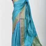 Ferozi Color Katan Silk with Resham Tanchoi Banarasi Saree