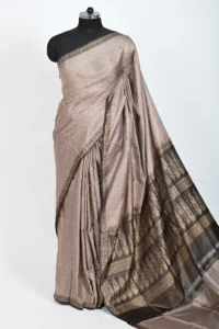 Grey Colour Katan Silk with Resham Tanchoi Banarasi Saree