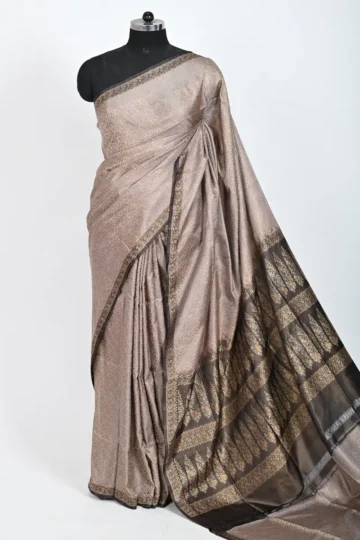 Grey Colour Katan Silk with Resham Tanchoi Banarasi Saree