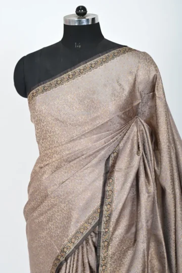 Grey Colour Katan Silk with Resham Tanchoi Banarasi Saree