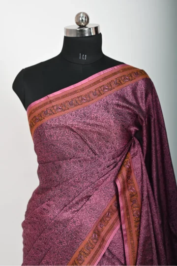 Light Majanta Katan Silk with Resham Tanchoi Banarasi Saree