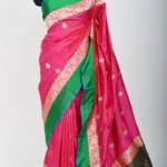 Pink Colour Katan silk Handwoven Banarasi Saree