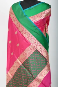 Pink Colour Katan silk Handwoven Banarasi Saree