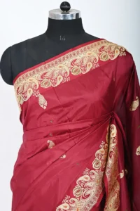 Red Colour Katan Silk Handwoven Banarasi Saree