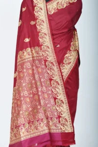 Red Colour Katan Silk Handwoven Banarasi Saree