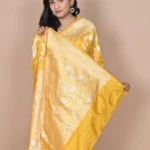 Yellow Uppada Katan Silk Handwoven Banarasi Saree