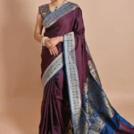 plain Satin Silk Handloom Banarasi Saree