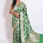 green Katan Silk Banarsi Saree