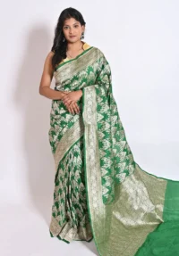 green Katan Silk Banarsi Saree