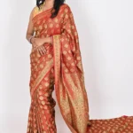 Red katan silk handloom Banarasi Saree