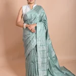 Sea Green katan silk Tanchoi handloom Banarasi saree