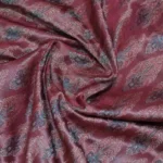 Wine Banarasi Silk Brocade Fabric