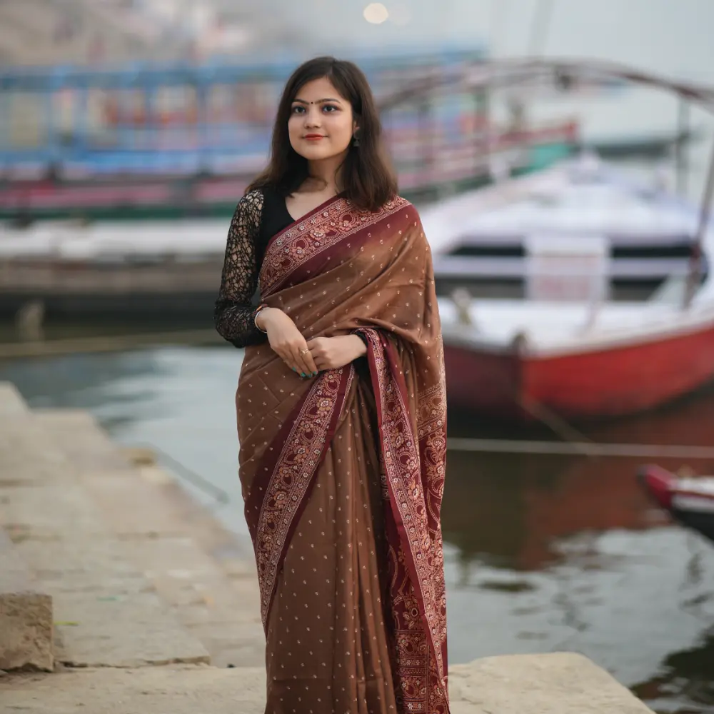 Georgette Banaraasi Saree