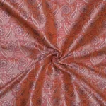 Orange Banarasi Silk Brocade Fabric