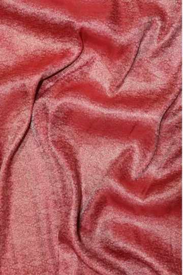 Red Brocade Katan Silk Fabric