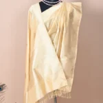 Cream Booti Katan Silk Handloom Banarasi Dupatta