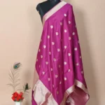 Majanta Booti Katan Silk Handloom Banarasi Dupatta