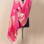 pink booti katan silk handloom banarasi dupatta