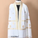 white booti katan silk handloom banarasi dupatta