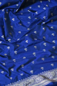 Blue Handwoven Banarasi suit