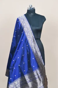 Blue Handwoven Banarasi suit