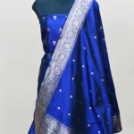 Blue Handwoven Banarasi suit