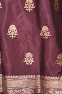 brown handwoven banarasi suit