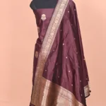 brown handwoven banarasi suit