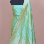 dark sea green handwoven banarasi suit