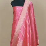 dusty rose handwoven banarasi katan suit