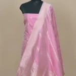 sky magenta handwoven banarasi katan suit